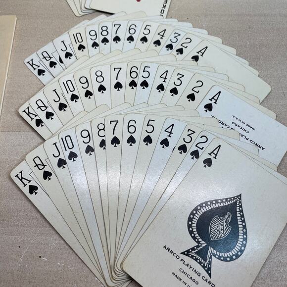 Samba Coated Playing Cards Three Deck Canasta Set Gold Box of Calif Plastic - Picture 7 of 10